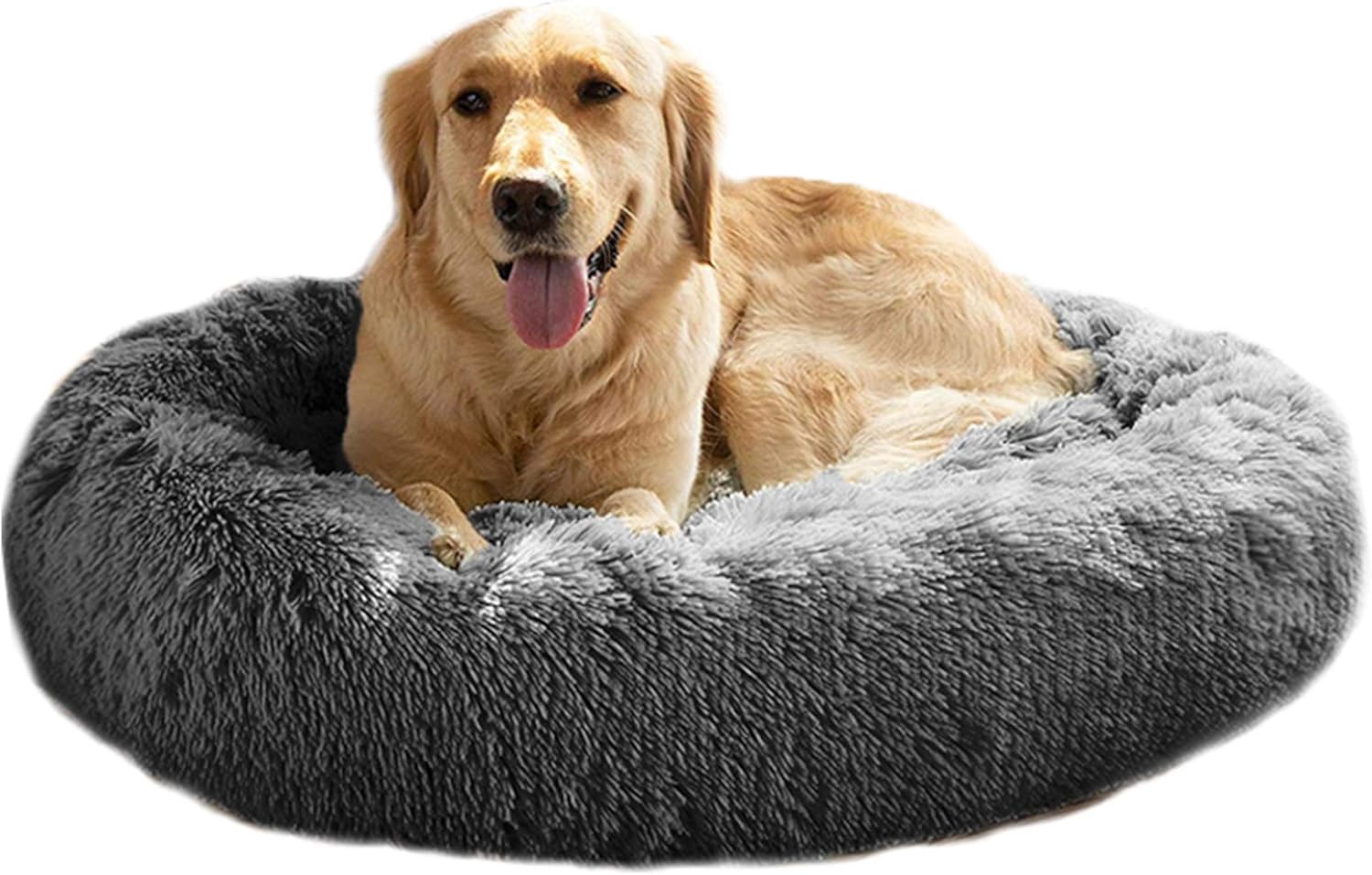 Thumbnail 6 de Mirkoo Cuddler Dog Bed: Soft Faux Fur Donut Bed with Non-Slip Base