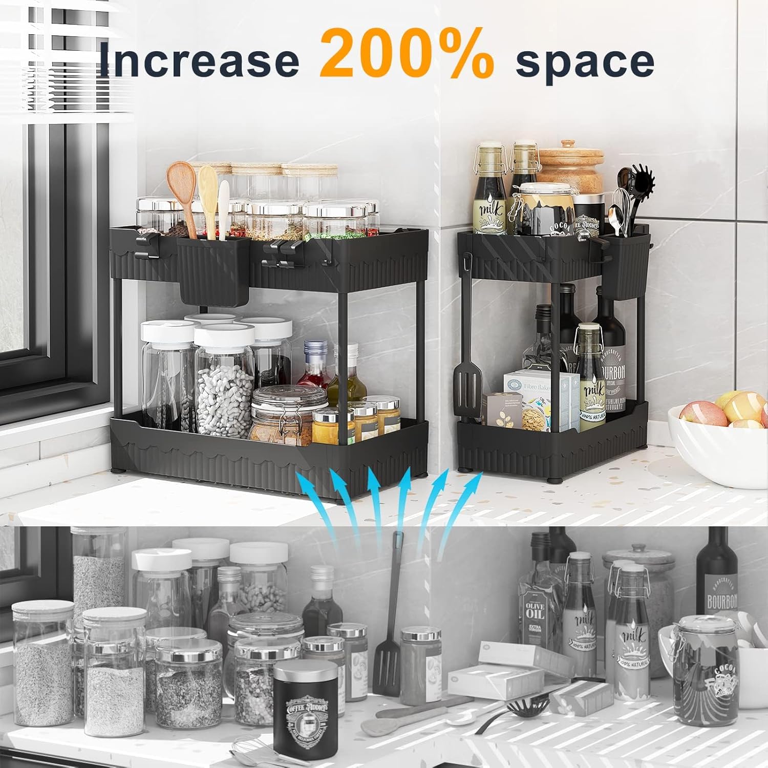 Detalle 2 de Sevenblue Under Sink Organizer 2-Pack
