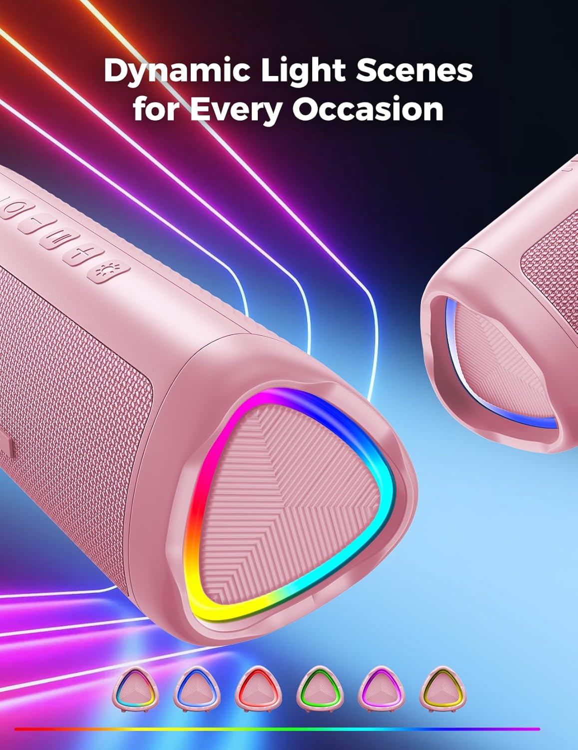 Thumbnail 2 de BolaButty Bluetooth Speaker with HD Sound (Pink) – IPX5 Waterproof, 20H Playtime, BT5.3, TWS Pairing