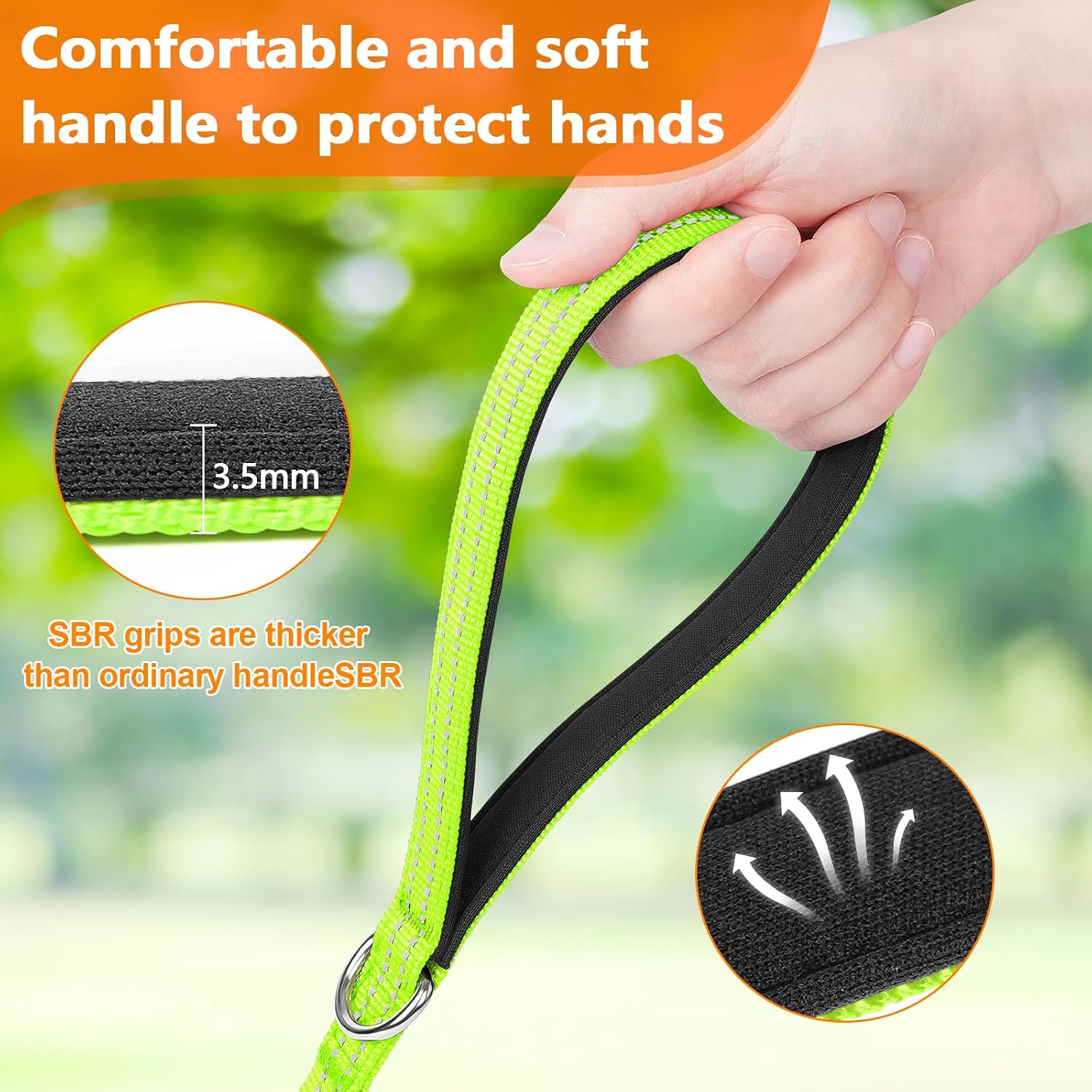 Detalle de X XBEN Long Line Dog Lead 30m/98ft – Reflective, Lightweight Recall Training Lead with Soft Padded Handle