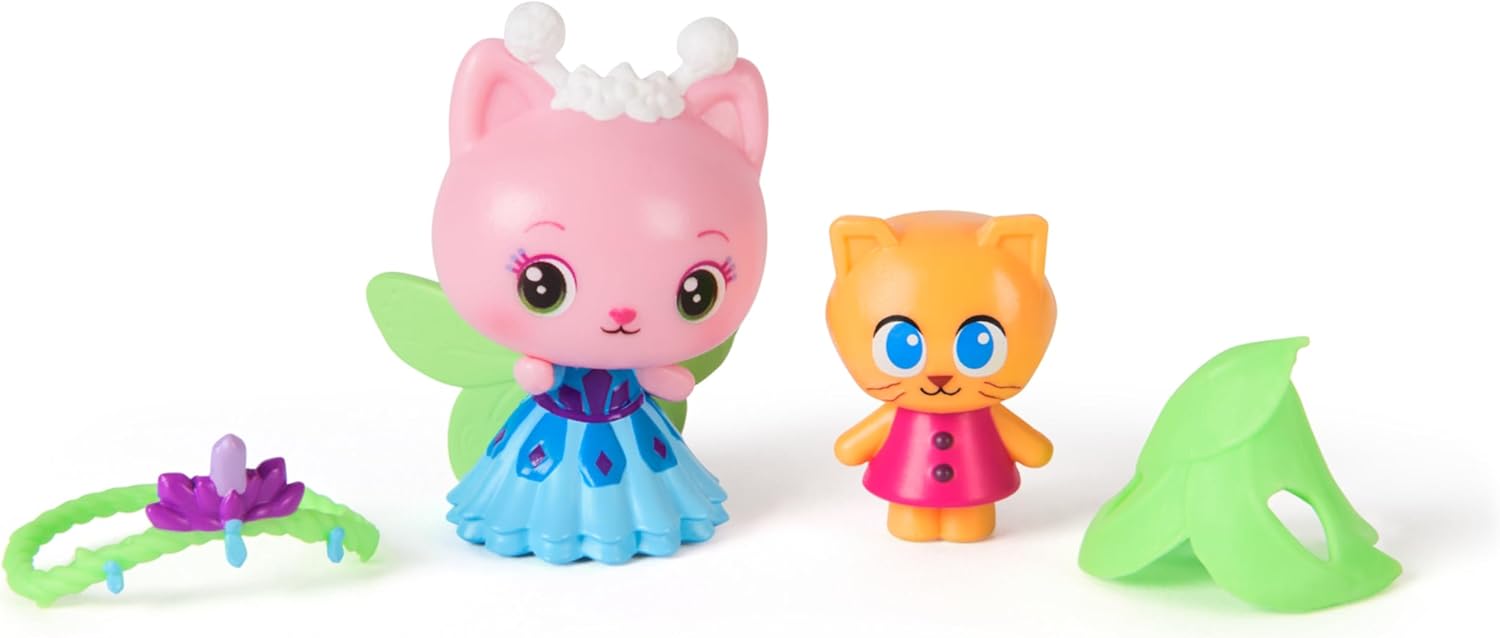 Detalle 2 de Gabby's Dollhouse: Le Film - Reine Kitty Fée & Chaton GNOME — Ensemble de figurines avec accessoires (à partir de 3 ans)
