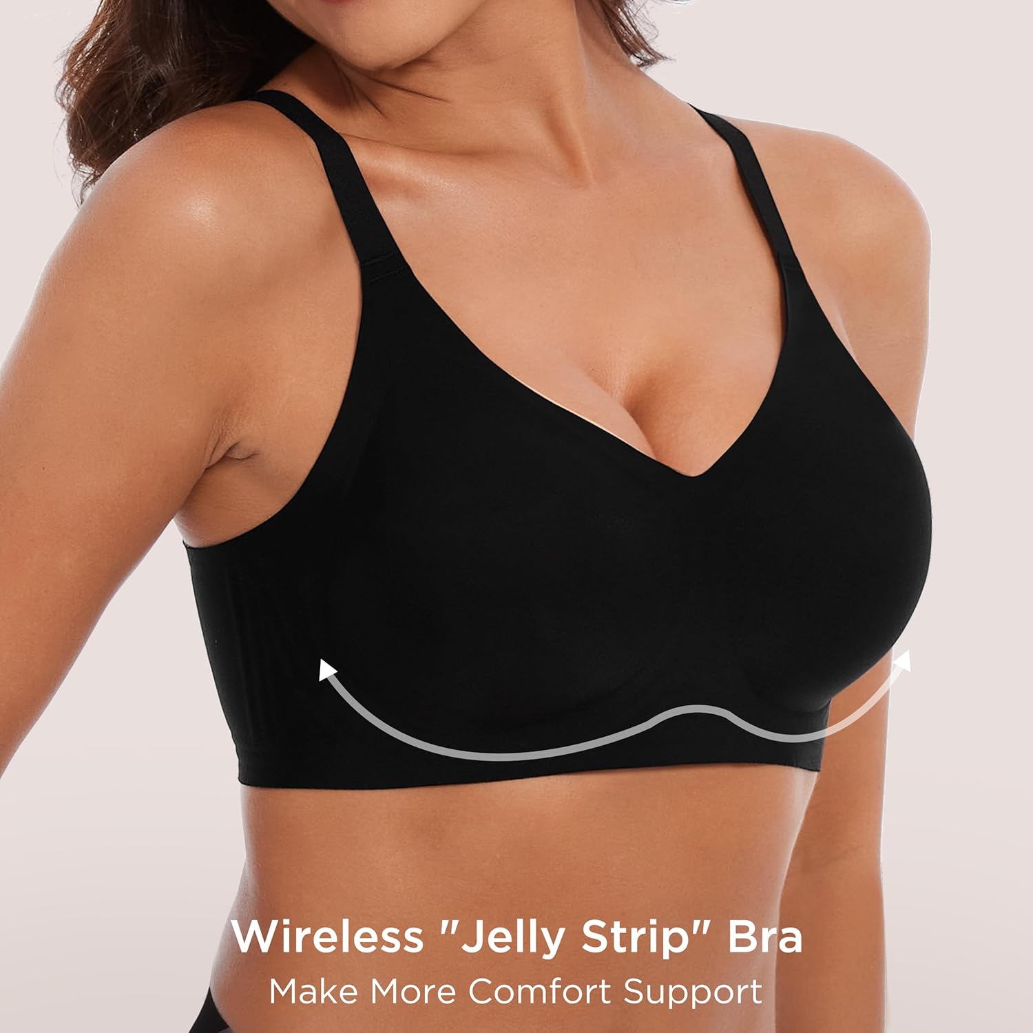 Thumbnail 3 de HBselect 3er Pack nahtlose BHS ohne Bügel mit vollständiger Abdeckung (Drahtlos-Bralette)