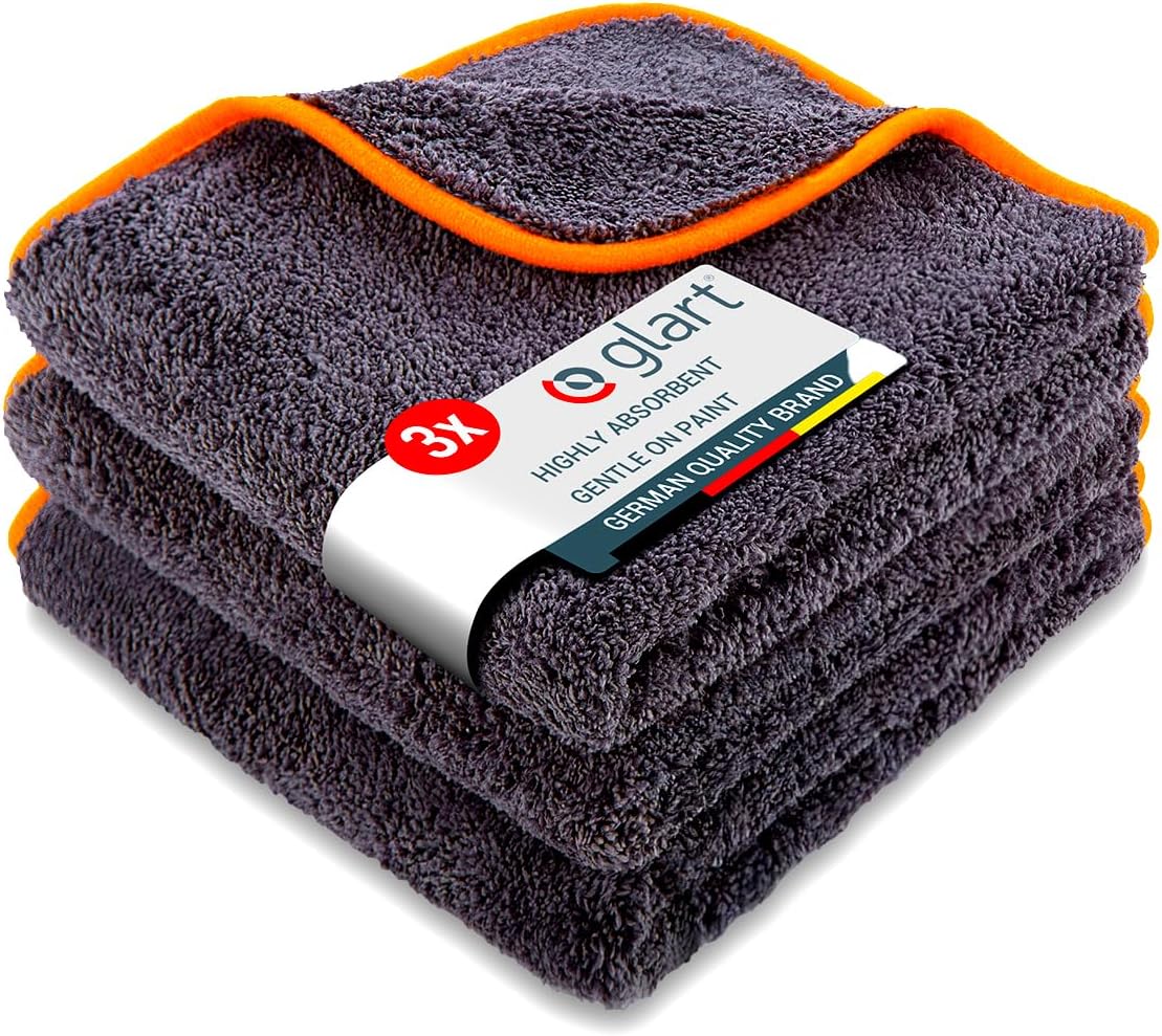 Glart 443TPO 3 Super Absorbent Microfibre Thick Plush Cloths 40 x 40 cm