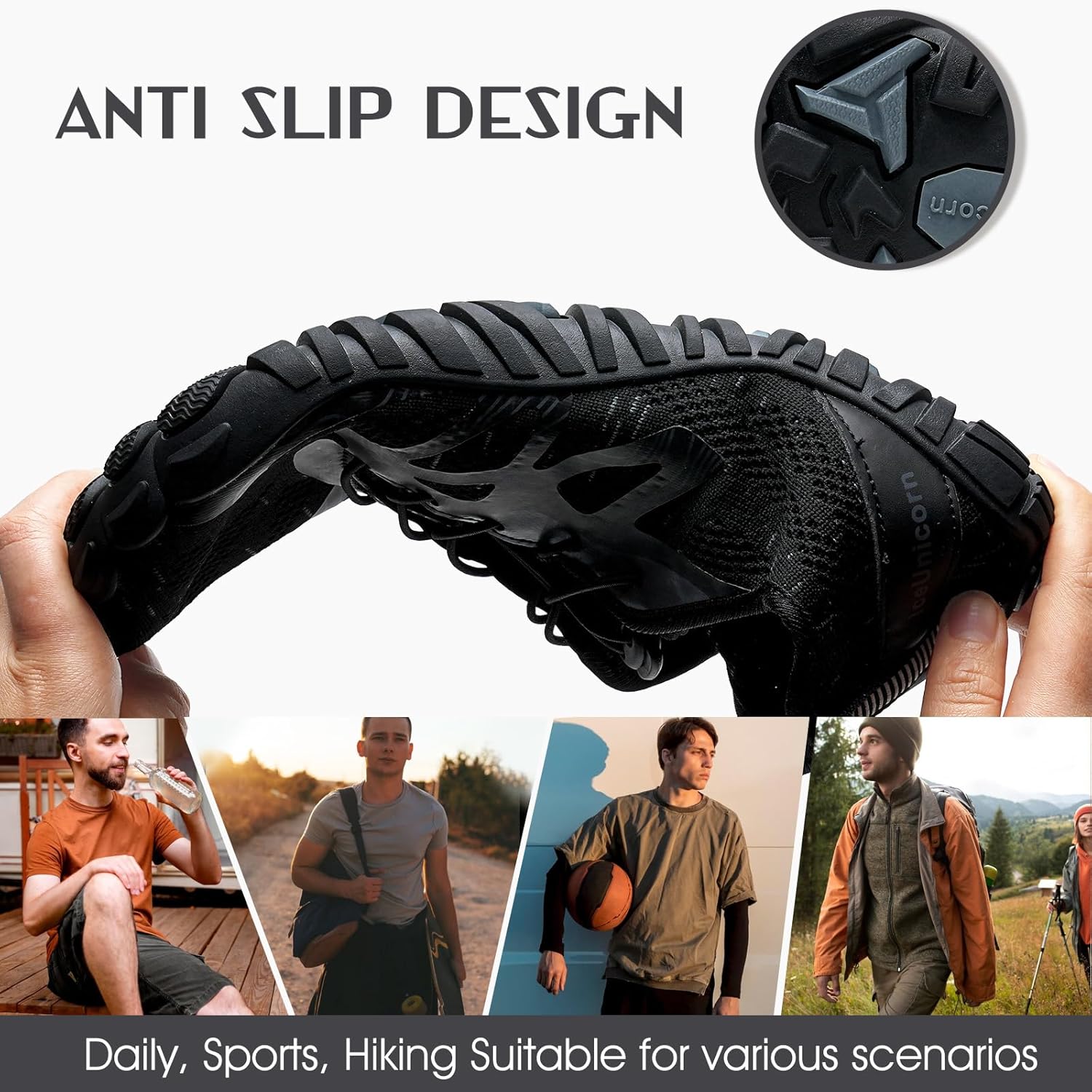 Thumbnail 5 de IceUnicorn Barfußschuhe Traillaufschuhe – Knit mit breiter Zehenbox