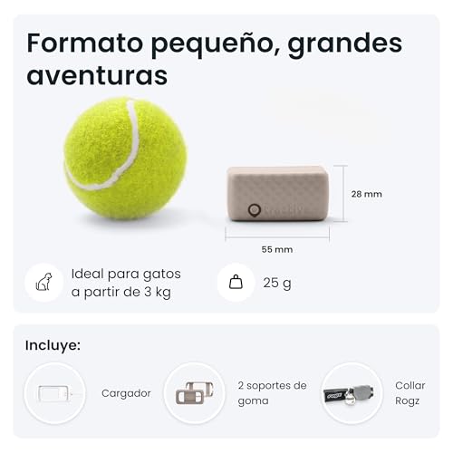 Detalle de Tractive Collar Gato GPS Mini: localización en tiempo real y salud de tu felino