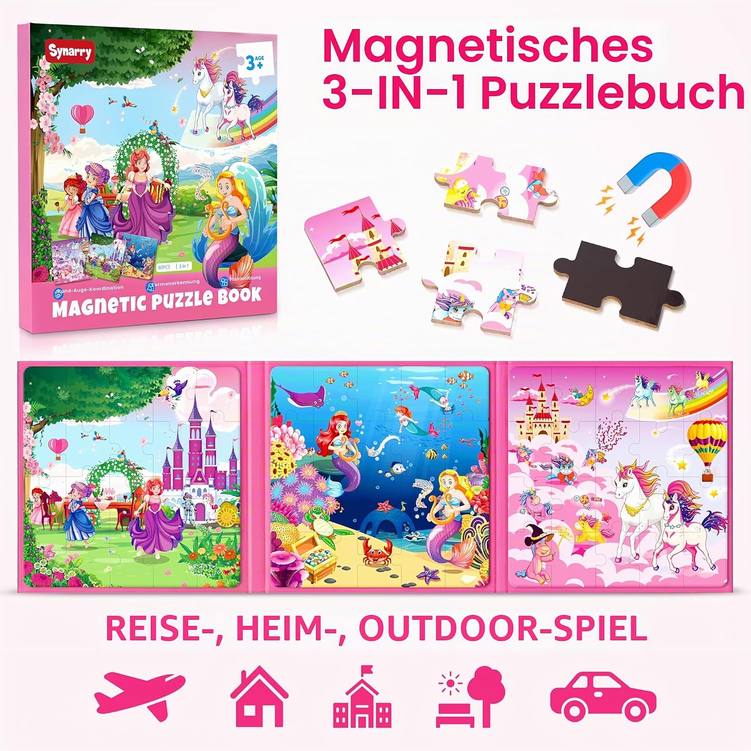 Detalle 2 de SYNARRY Einhorn Magnet Puzzle 20 Teile