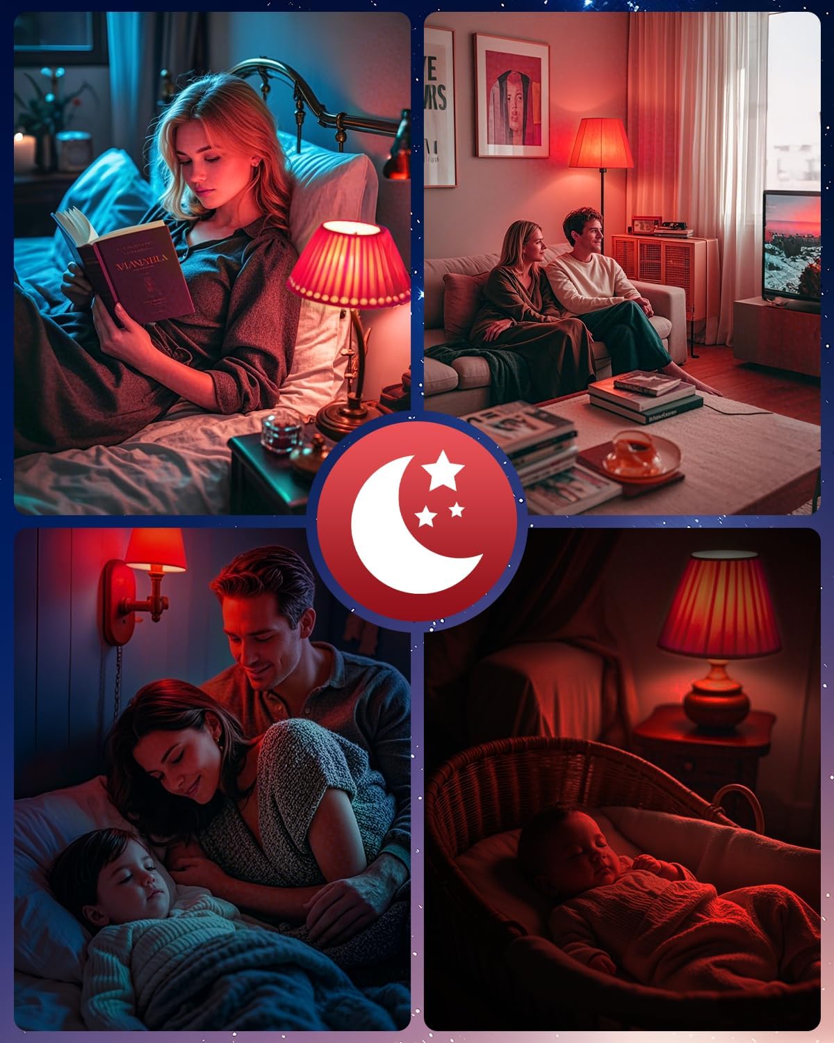 Thumbnail 6 de Neporal Red Light Bulbs for Sleep 9W (6-Pack) – 625nm Red Night Light for Melatonin Support