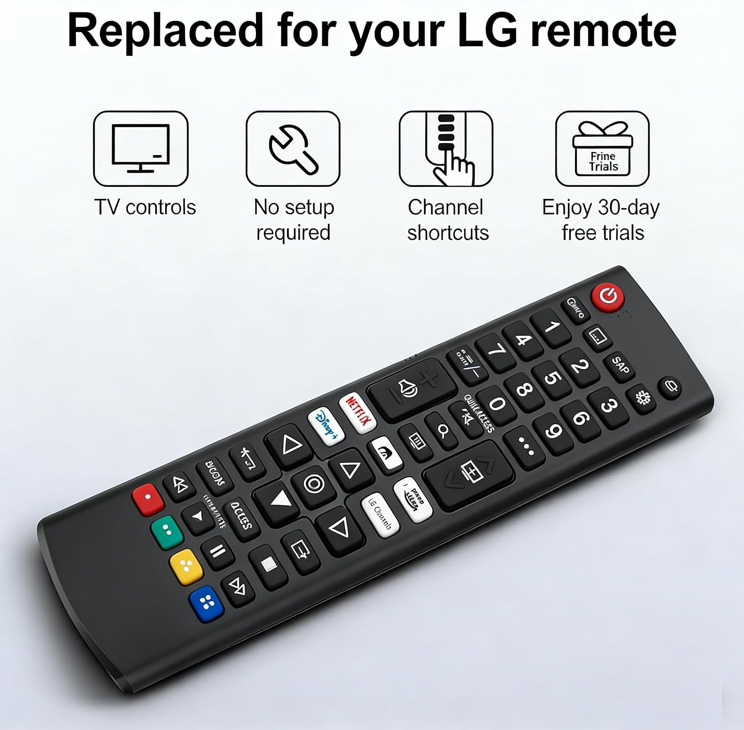 Detalle de Replacement for LG Remote Control - 2-Pack (2026-2005) for LG Smart TV, WebOS, LCD & OLED