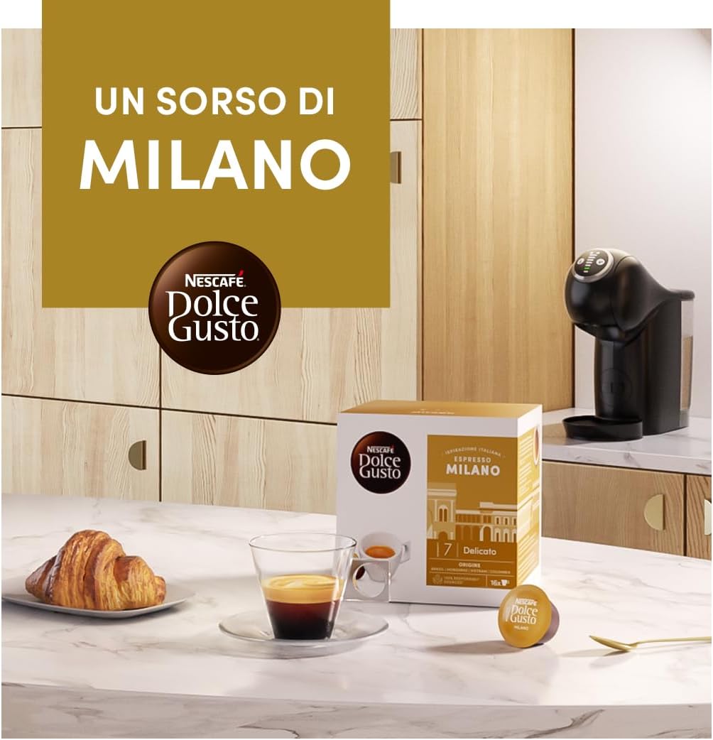 Detalle 2 de NESCAFÉ Dolce Gusto Espresso Milano Caffè – 96 capsule compatibili (6 confezioni da 16)