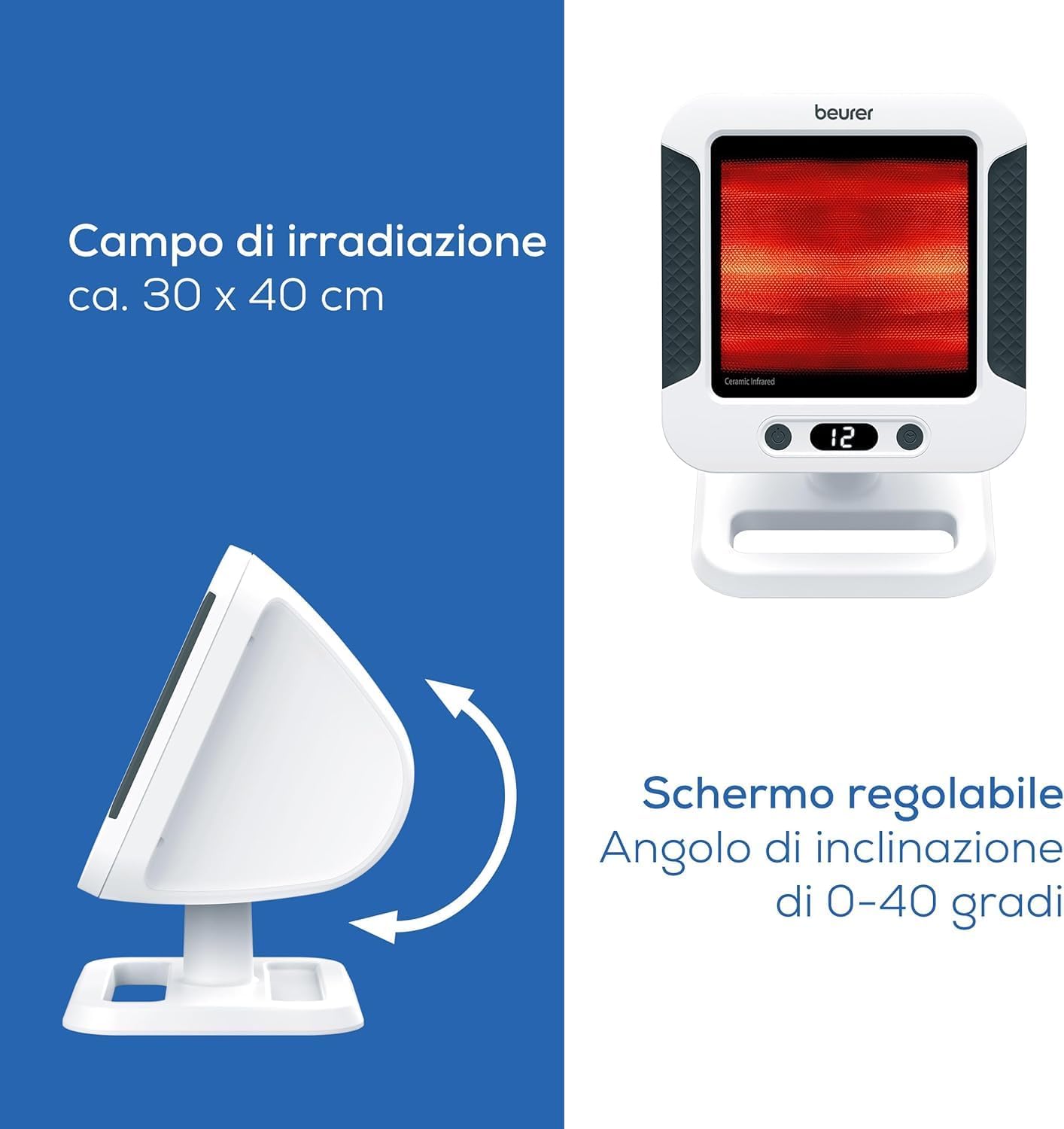 Thumbnail 4 de Beurer IL 60 XL lampada termica a raggi infrarossi 60 W ⏳
