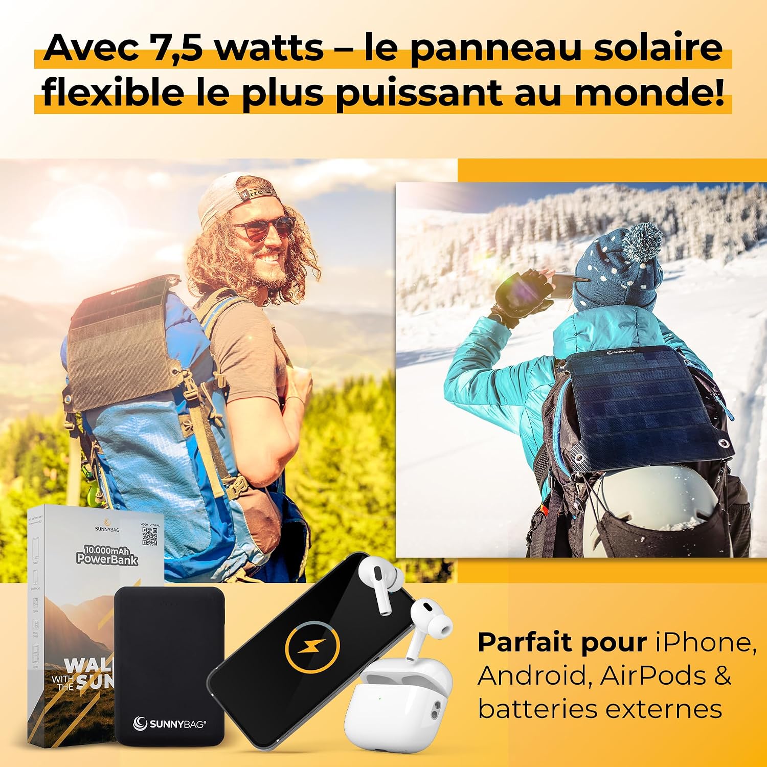 Detalle 2 de SunnyBAG Leaf Pro panneau solaire 7,5 W
