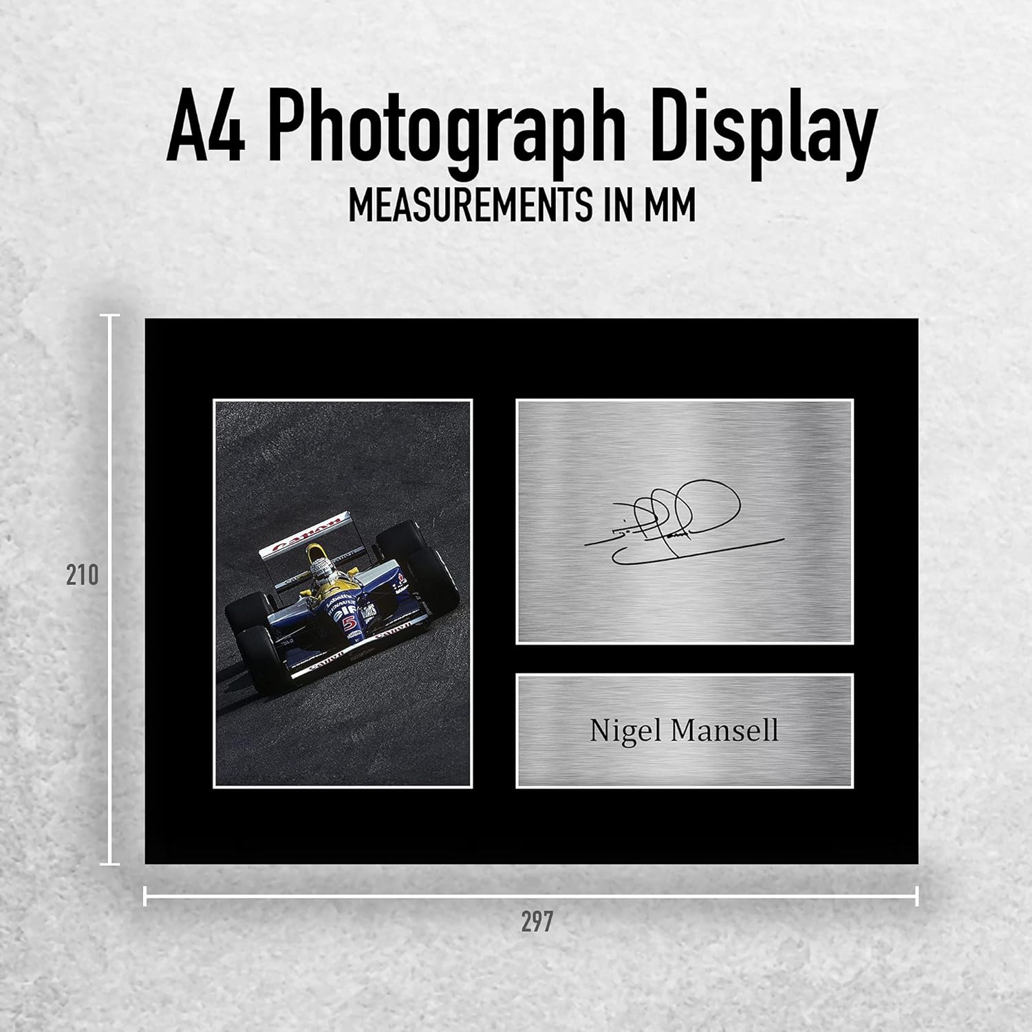 Thumbnail 1 de HWC Trading A4 Nigel Mansell Formula 1 signed autograph picture (printed display)