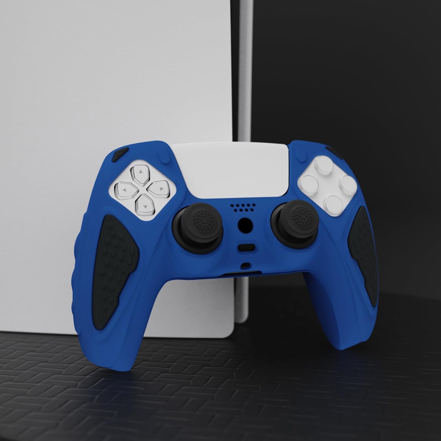 Thumbnail 4 de playvital Knight Edition Blue & Black Two-Tone Anti-Slip Silicone Cover Skin for PS5 Controller