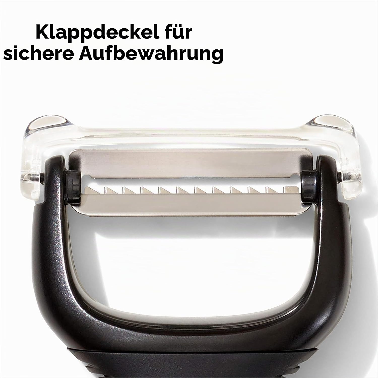 Detalle de OXO Good Grips Sparschäler für Juliennestreifen – Edelstahl, rutschfester Griff, spülmaschinenfest