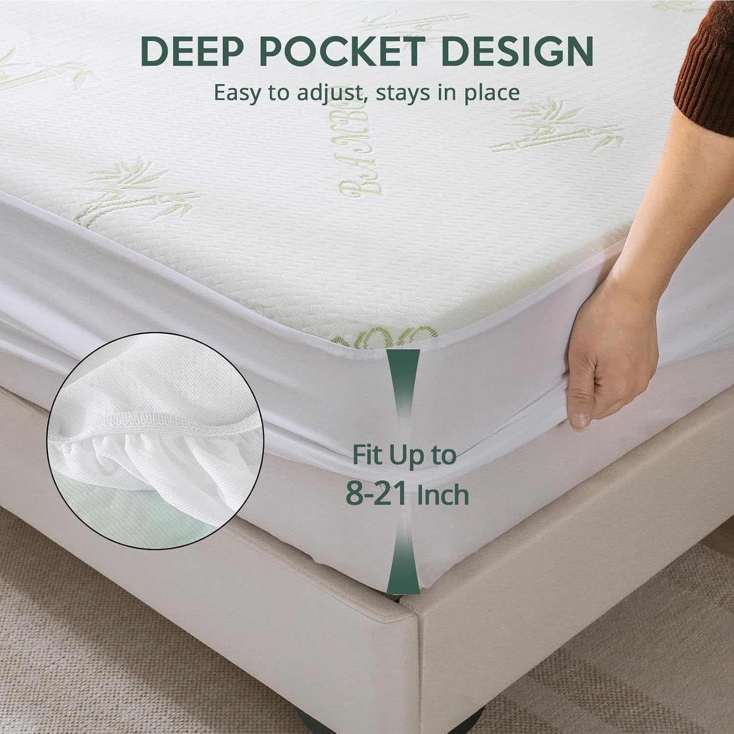 Thumbnail 4 de MUXHOMO Premium Mattress Protector 8-21