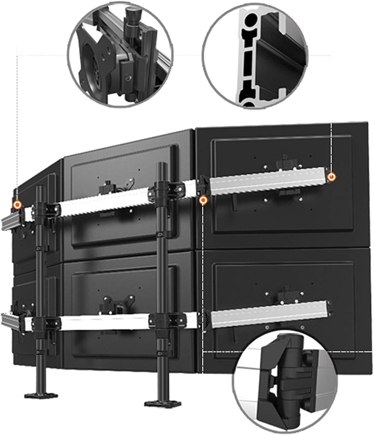 Thumbnail 1 de HFTEK MP260C-N Monitorarm 6‑fach 15–27" 📺