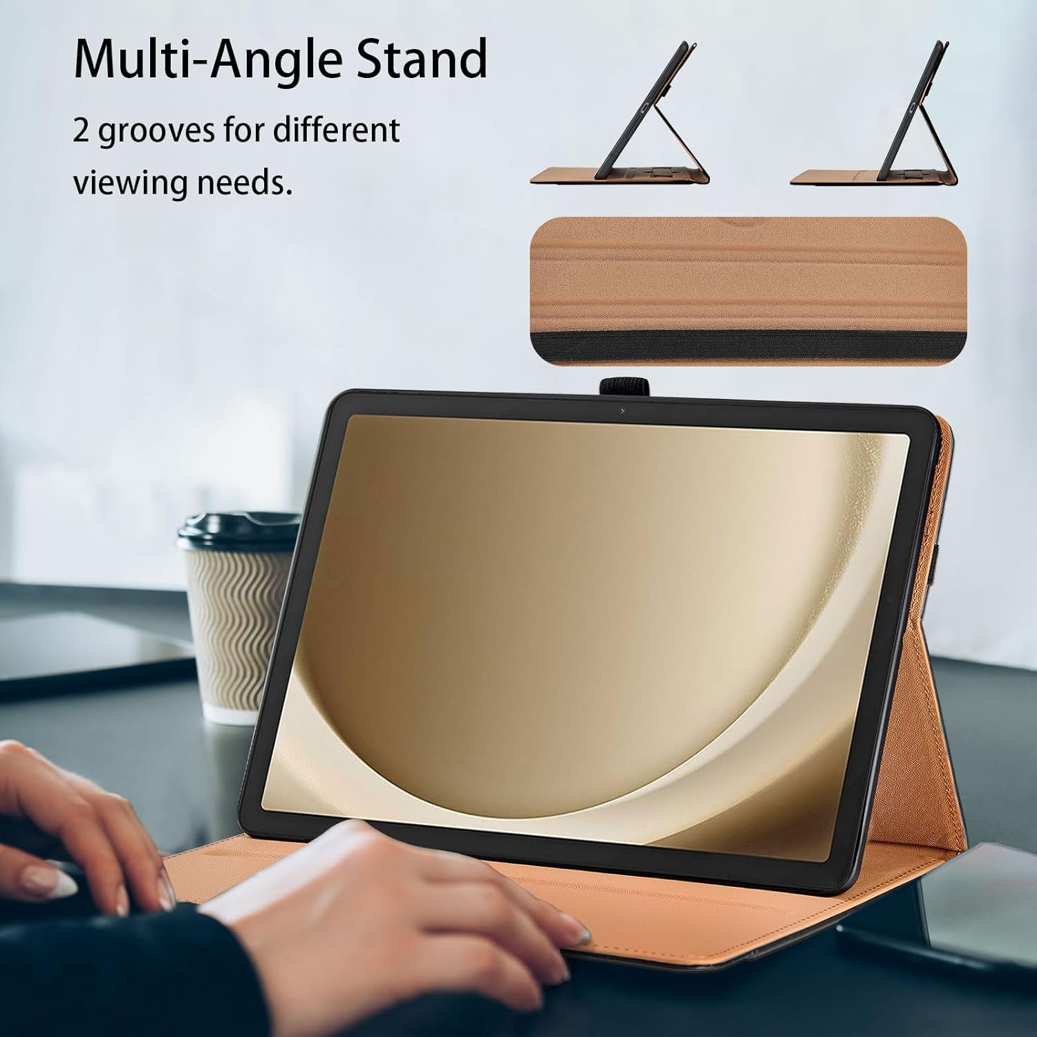 Thumbnail 1 de Vkooer Hülle für Samsung Galaxy Tab A11 Plus / A9 Plus 11 Zoll 2023 Modell (SM-X210/X216/X218) – PU-Leder Folio mit Stand und S Pen Halter