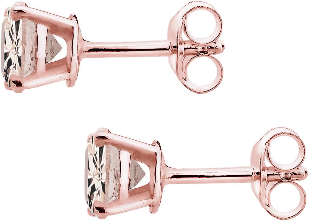 Detalle de Elli Ohrringe Damen Ohrstecker Basic mit Kristallen aus 925 Sterling Silber, rosévergoldet