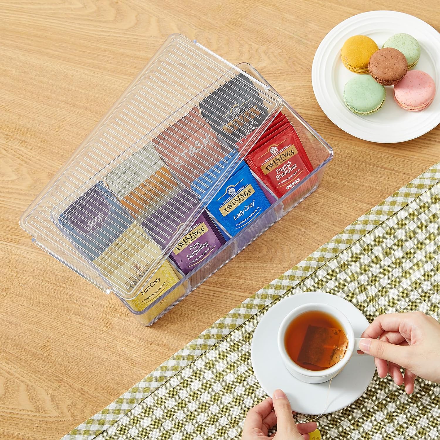 Thumbnail 6 de Lifewit 22027 thee-organizer met 8 vakken, transparant en stapelbaar