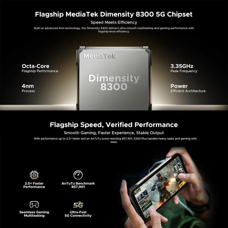 Thumbnail 1 de Doogee S300 Plus 5G 16GB/1TB, 6,78" - Smartphone todoterreno con pantalla grande y cámara cuádruple