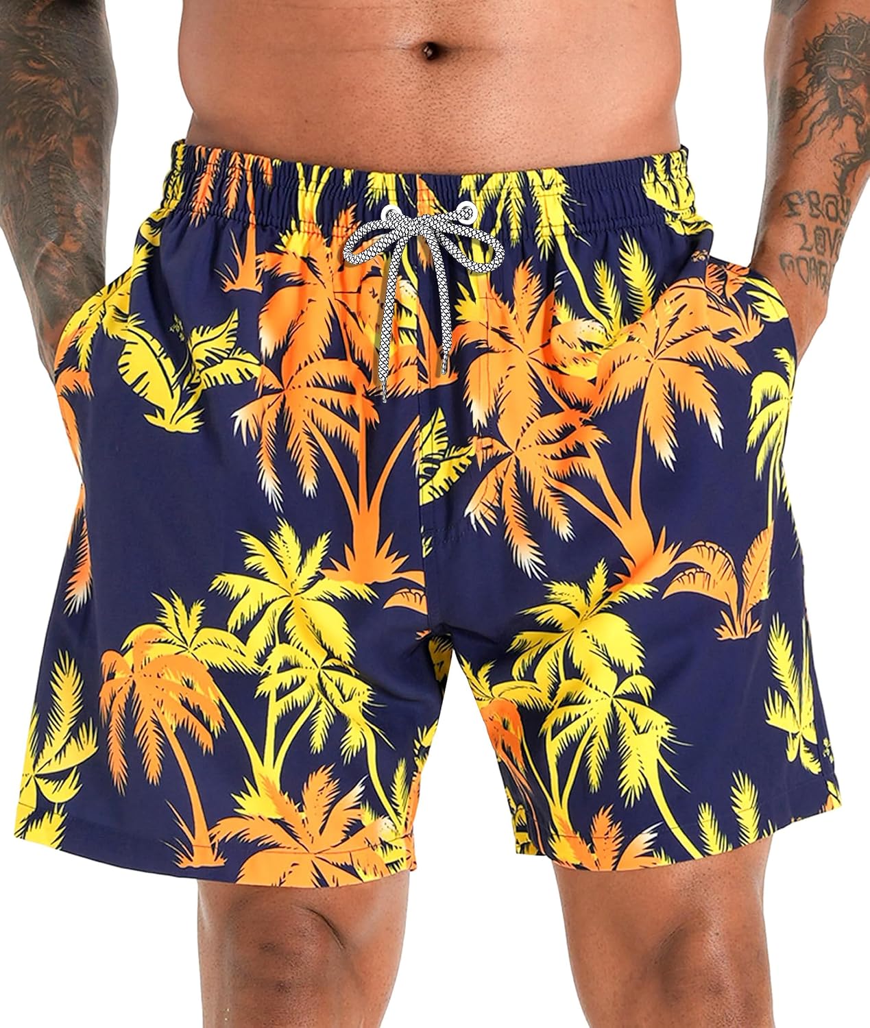 Thumbnail 1 de APTRO Men's Swim Trunks with Compression Liner 5-Inch Bathing Suit