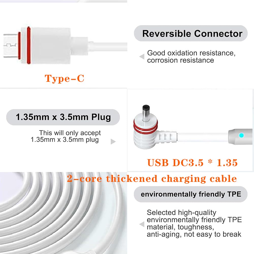 Thumbnail 3 de Ring 24.9 ft USB power charging cable with Type-C adapter
