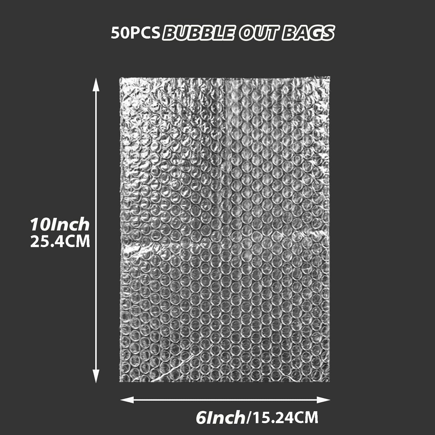 Thumbnail 1 de XHMAXE 50Pcs Bubble Bag: 15cm x 25cm Pouches for Safe Shipping, 6x10in Double-Wall Cushioning