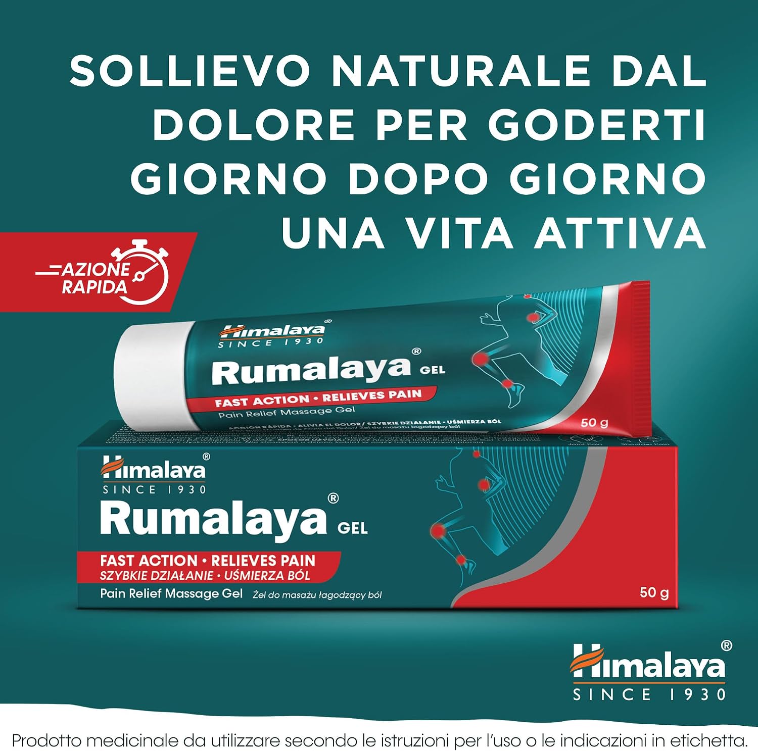 Detalle de Himalaya Rumalaya Gel Lenitivo – Gel Massaggiante rapido 50 g