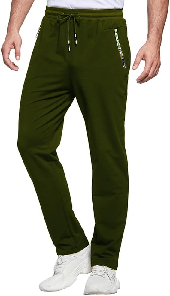 Thumbnail 6 de ZOXOZ joggingbyxor för män i bomull med elastisk midja och fickor med dragkedja