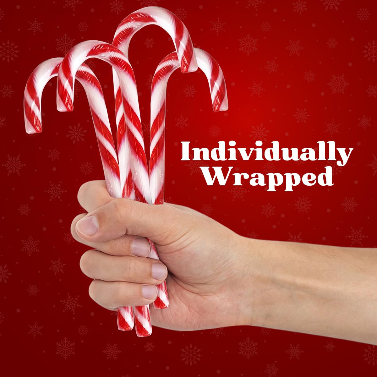 Detalle 2 de Yumzo Christmas Candy Canes, 50 Count, Peppermint, Individually Wrapped