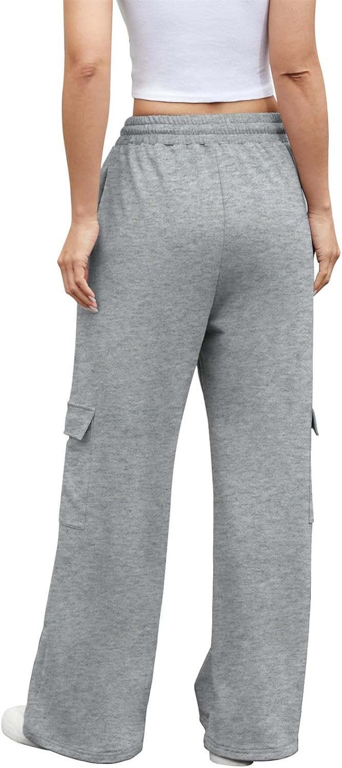 Thumbnail 1 de Shephorion Women's Wide Leg Joggers with Pockets – High Waisted, Stretchy Lounge Sweatpants