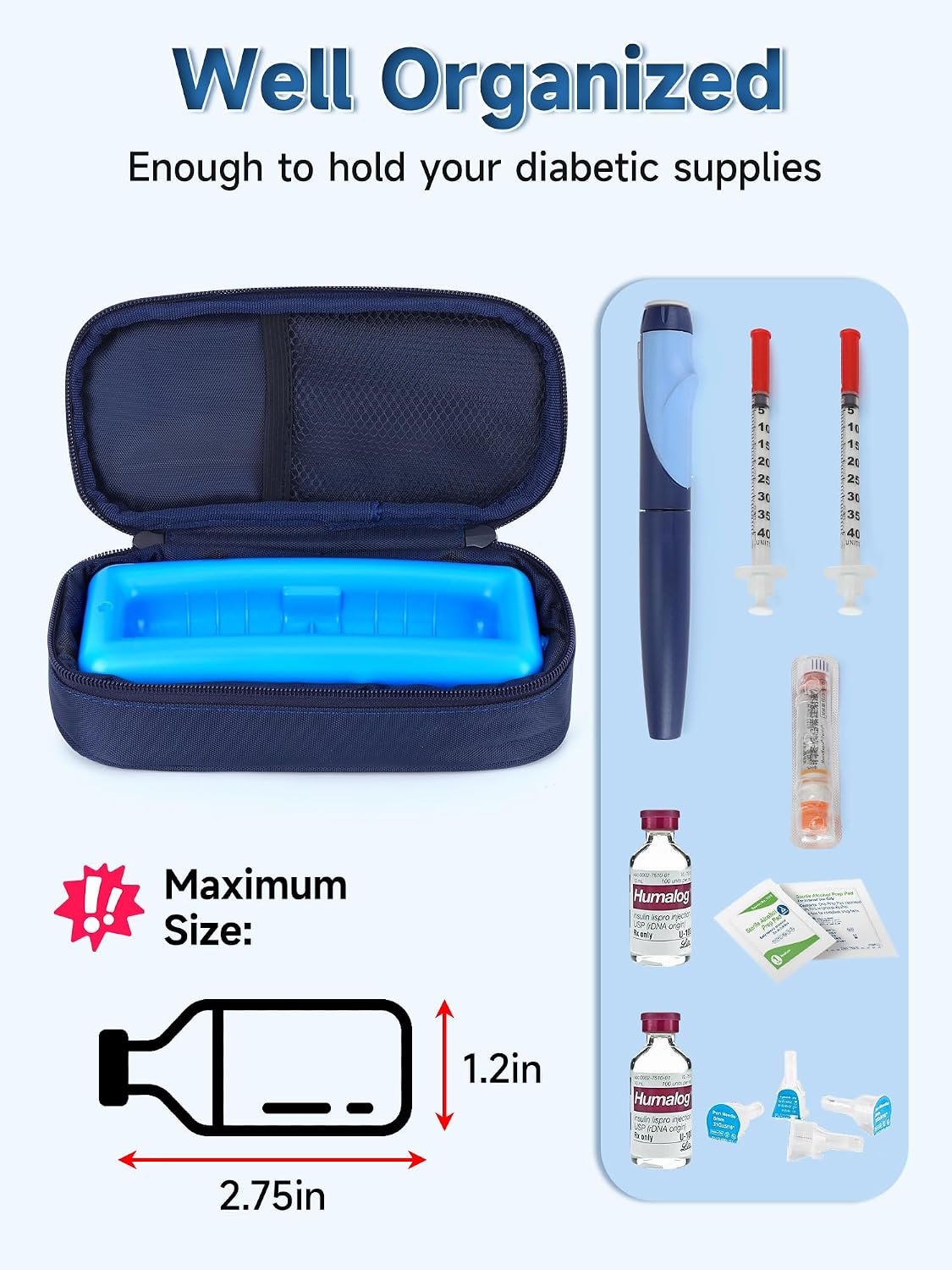 Thumbnail 3 de YOUSHARES Insulin Vials Cooler Travel Case