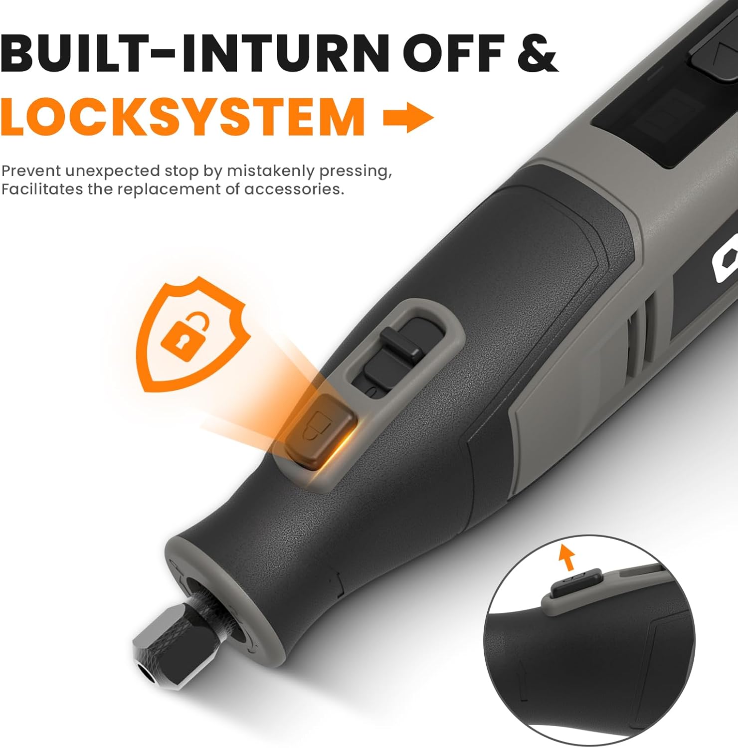 Thumbnail 2 de HARDELL Cordless Rotary Tool 4000mAh - 6 speeds, 28000RPM, 80 Accessories