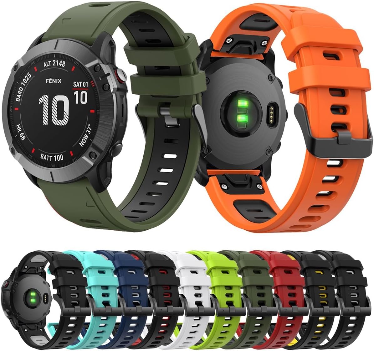 Thumbnail 6 de FiiMoo 22mm Silicone Replacement Strap for Garmin Descent G2/G1, Fēnix 8 47mm, Tactix 8 47mm and more