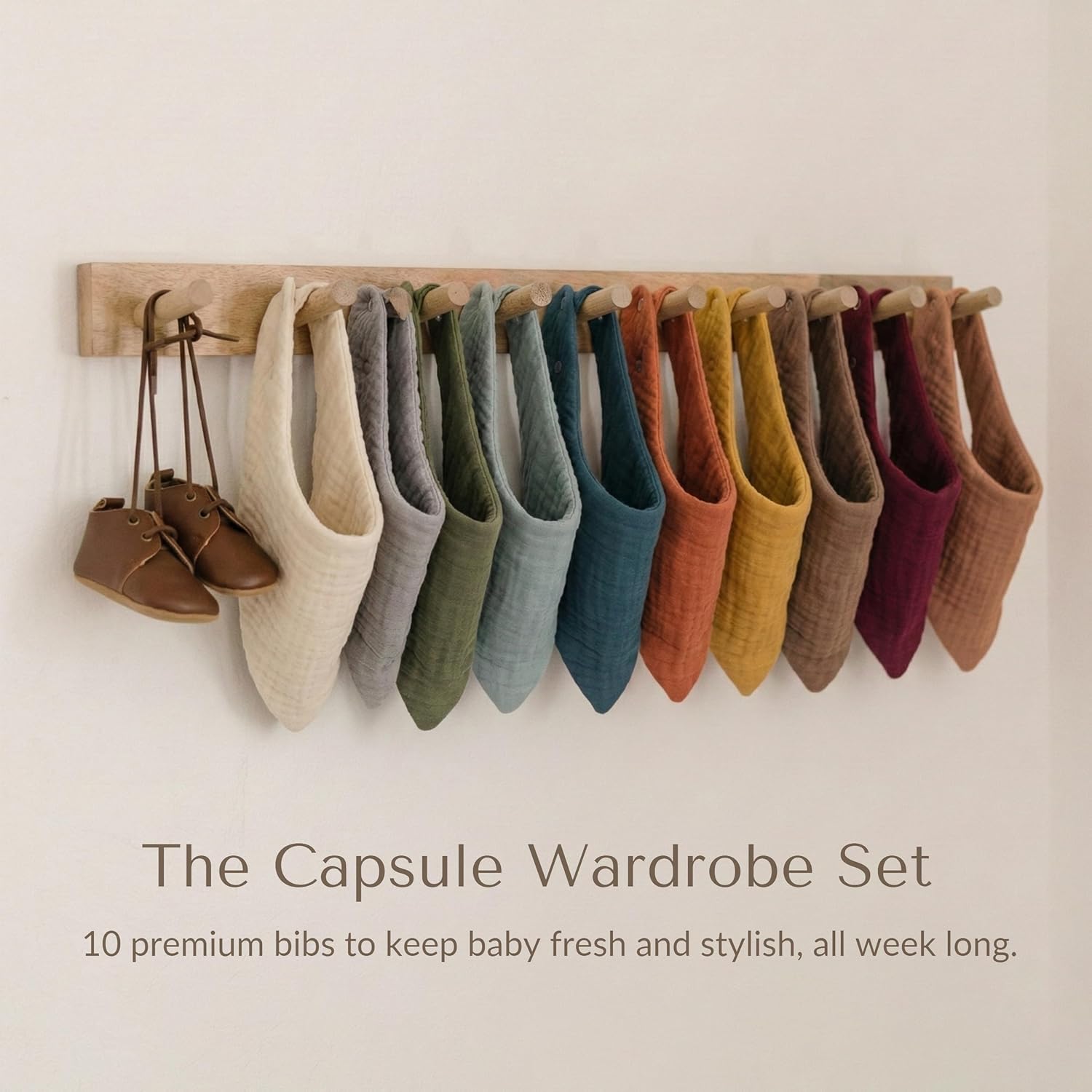 Thumbnail 6 de Konssy Muslin Baby Bibs 10 Pack bandana drool bibs