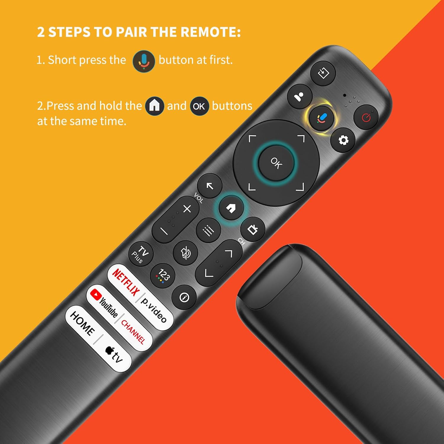 Detalle de Angrox RC813 Replacement Voice Remote for TCL Google TV, 6 App Shortcuts