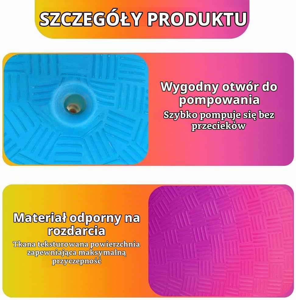 Detalle de OSDUE P2-CHQMUL241105-FBA – piłka do zabaw z PVC w tęczowych kolorach