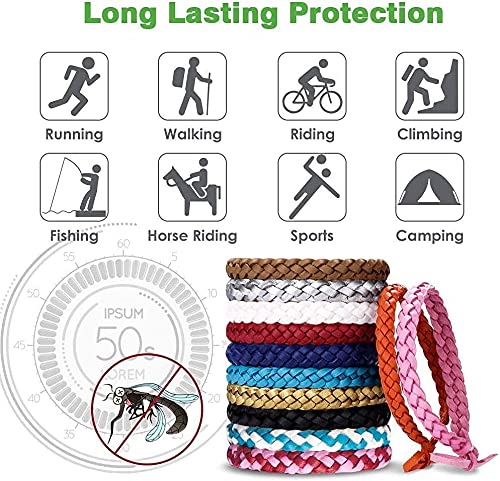 Detalle de Pulsera Antimosquitos Cakuni: 12 pulseras repelentes naturales, sin DEET para niños y adultos