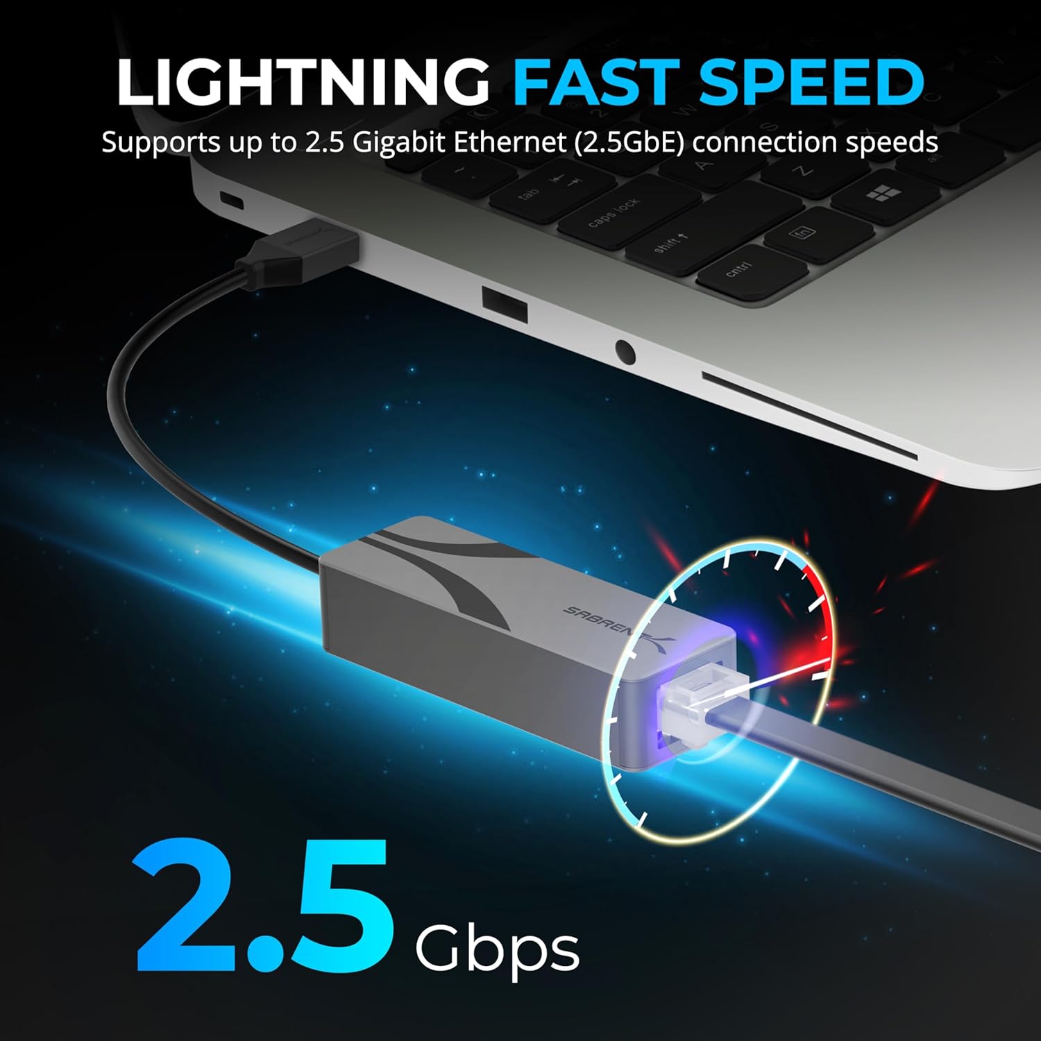 Thumbnail 1 de SABRENT USB 3.0 to 2.5 Gigabit Ethernet Adapter – NT-UA25