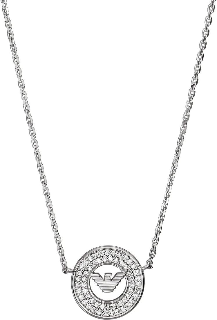 Detalle 2 de Emporio Armani Damen Halskette aus Sterling Silber mit Karabinerverschluss