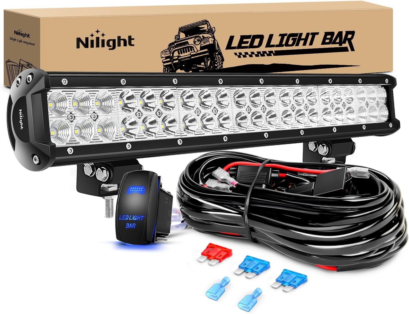 Detalle de Nilight LED Light Bar 20 Inch 126W