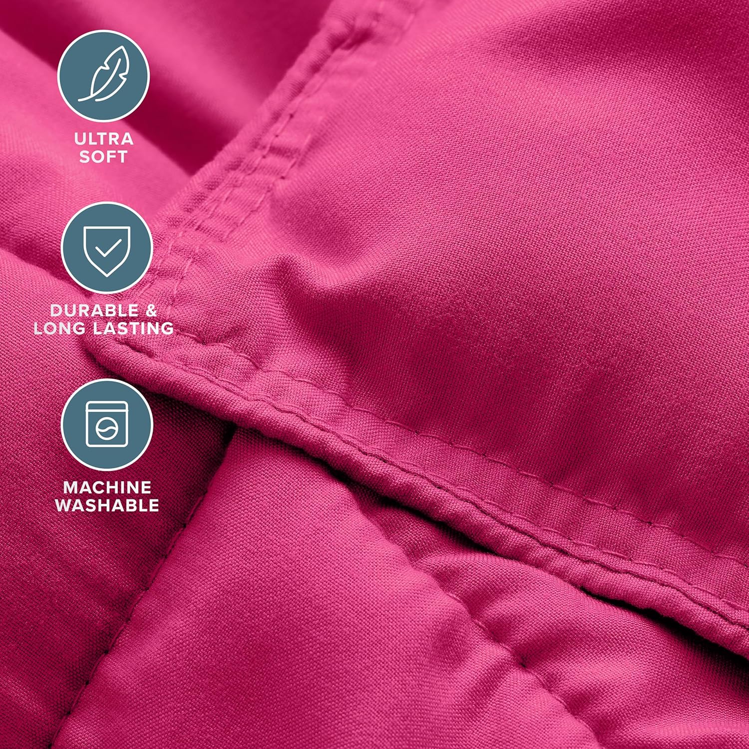 Detalle de Bare Home Kids Comforter Set - Twin/Twin XL (Pink) with Ultra-Soft Down Alternative