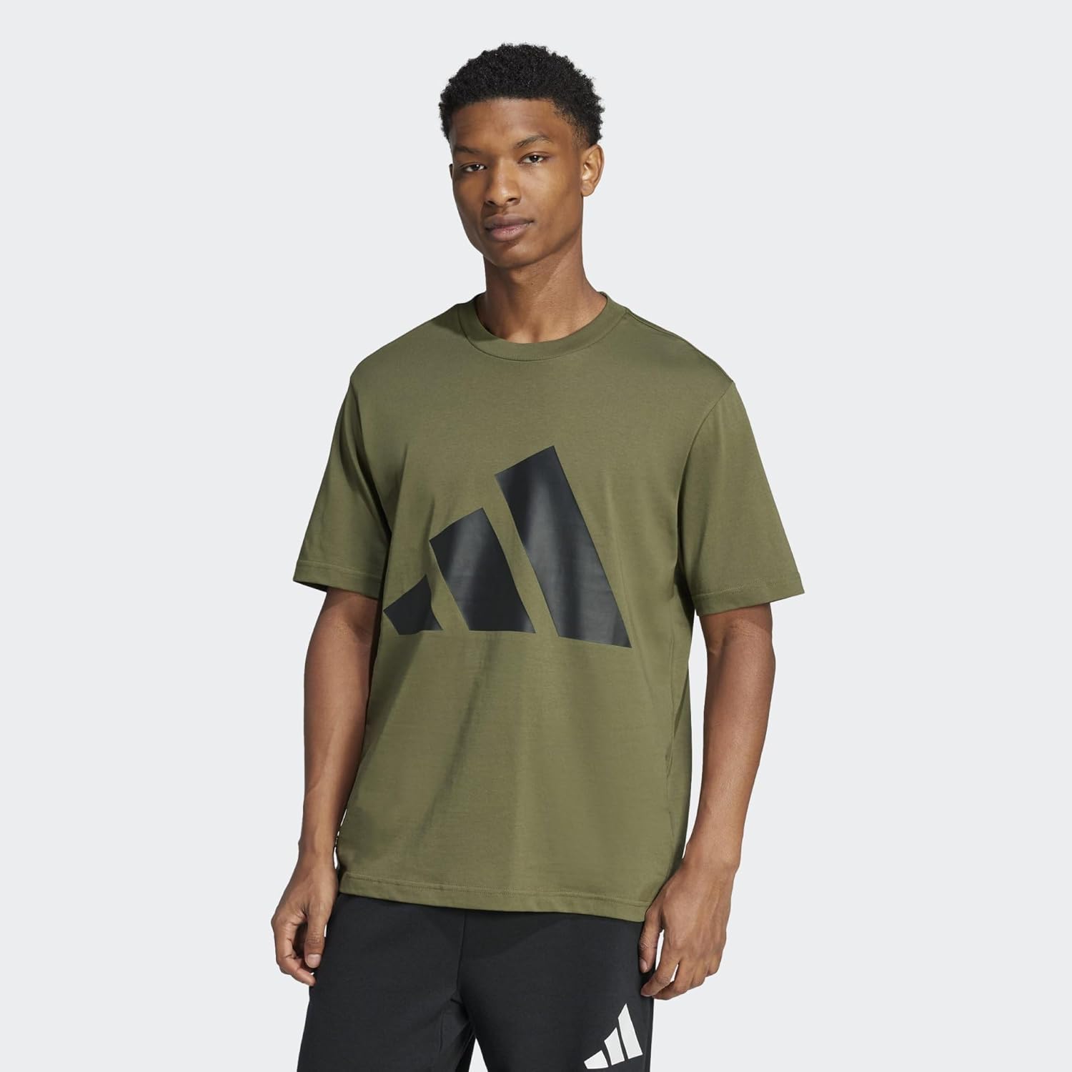 Thumbnail 1 de Adidas Herren Essentials Big Logo Single Jersey Tee – einfaches Basic Shirt aus 100% Baumwolle