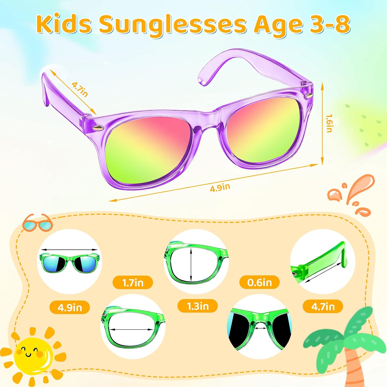 Thumbnail 4 de Lifree Kids Sunglasses Bulk Party Favors: UV400 Protection for 3-8 Year Olds