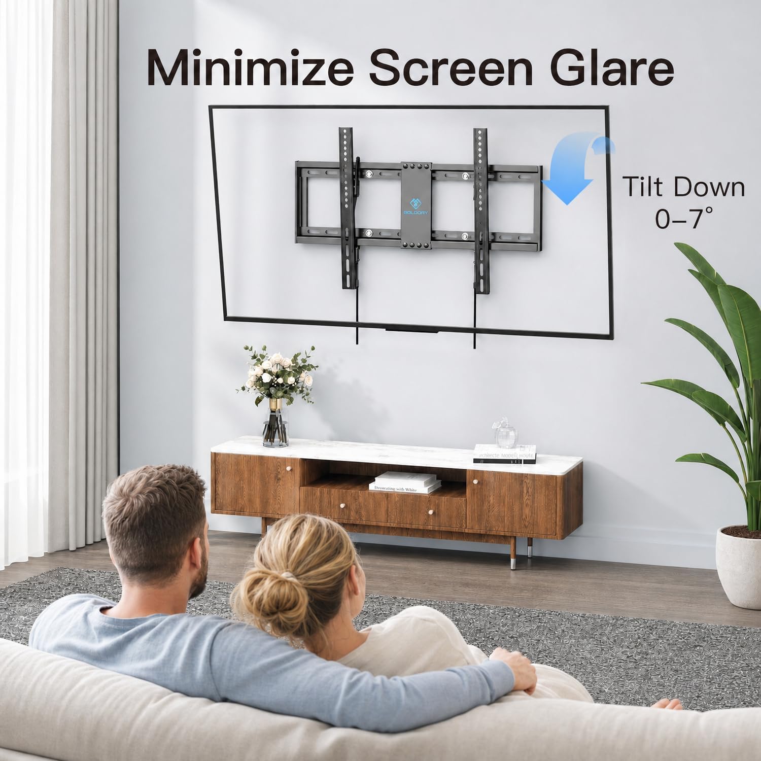 Thumbnail 5 de PERLESMITH PSLTK1 Tilting TV Wall Mount, 37–85-Inch, Up to 132 lbs
