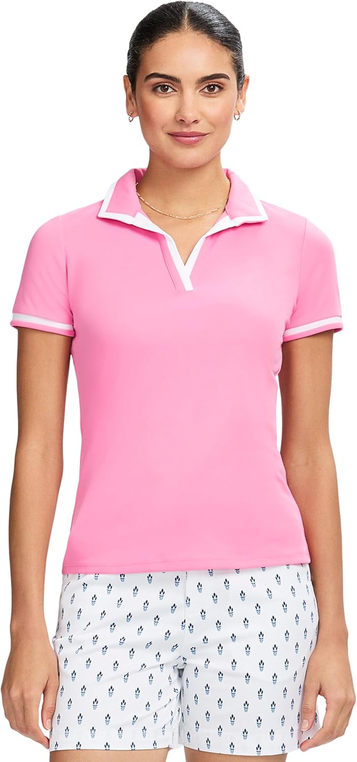 Detalle de IZOD Stretch Short-Sleeve Polo for Women