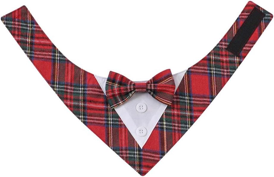 Detalle de BT Bear Pet Tuxedo Collar Bandana – Red, Size M