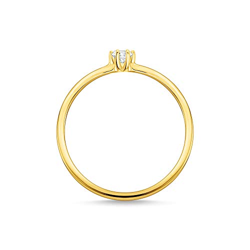 Thumbnail 1 de THOMAS SABO Damen-Ring TR2312-414-14-52: weißer Stein, vergoldetes Silber