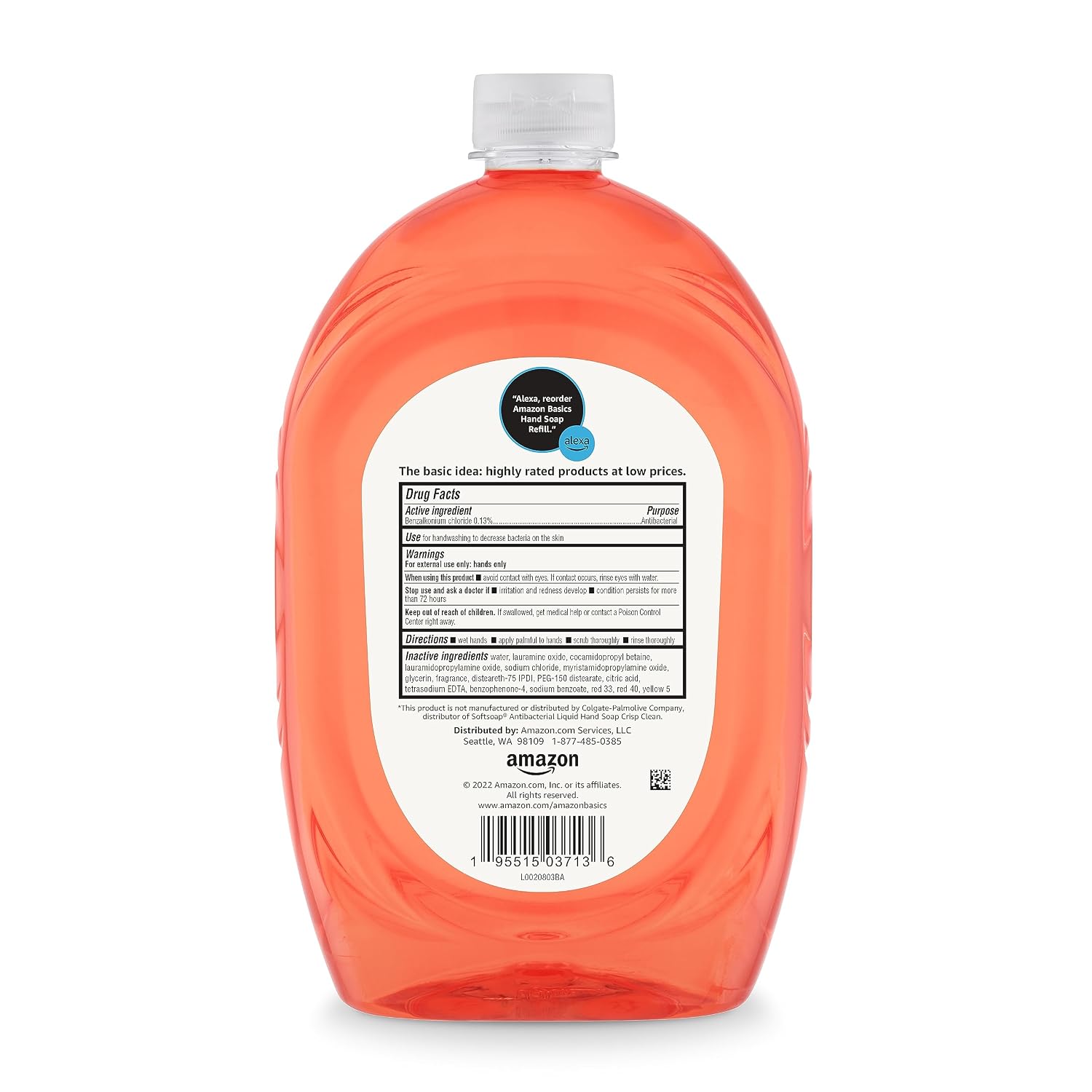 Thumbnail 1 de Amazon Basics Liquid Hand Soap Refill, Light Moisturizing, Citrus — 50 Fl Oz