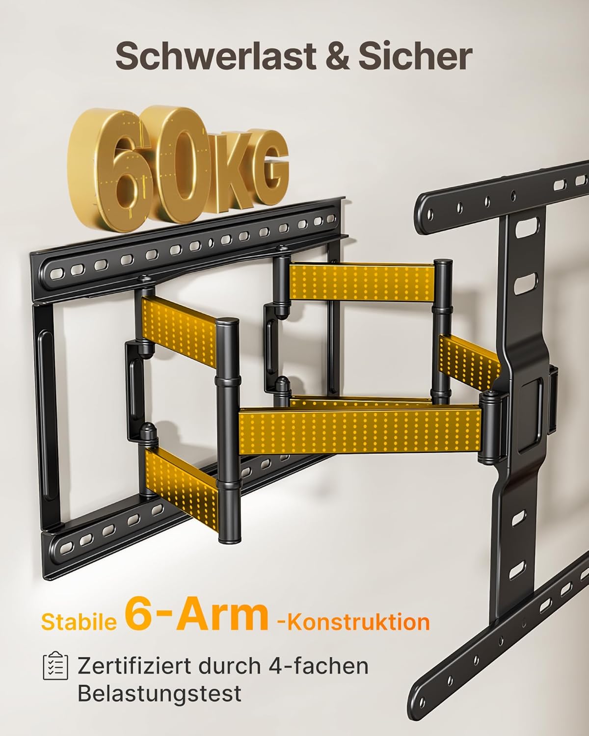 Thumbnail 3 de monTEK 1.1" Ultra Slim TV Wandhalterung 37–75 Zoll – bis 60 kg, voll beweglich, max. VESA 400x400